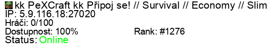 Server status banner