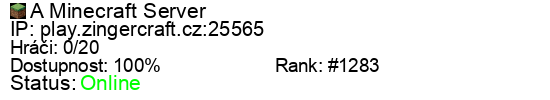 Server status banner