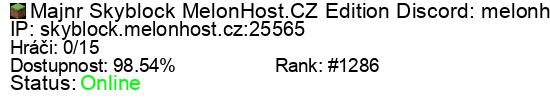 Server status banner