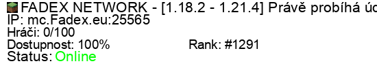 Server status banner
