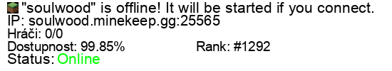 Server status banner
