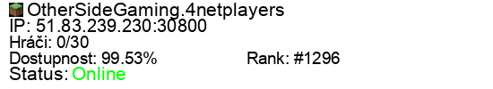 Server status banner
