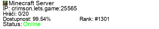 Server status banner
