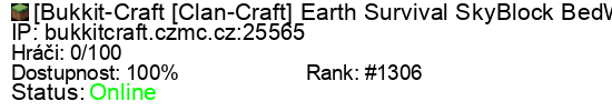Server status banner