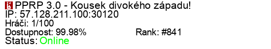 Server status banner
