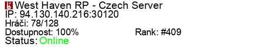 Server status banner