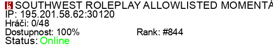 Server status banner
