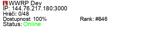 Server status banner