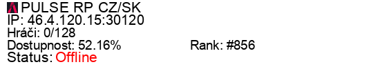 Server status banner