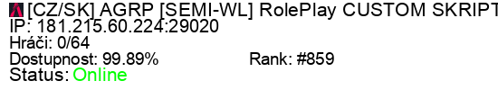 Server status banner