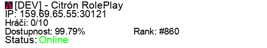 Server status banner