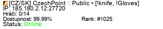 Server status banner
