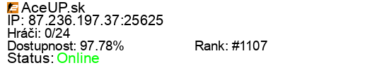 Server status banner
