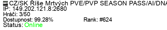 Server status banner