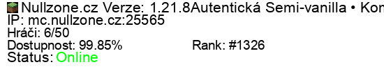 Server status banner