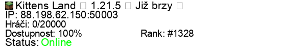 Server status banner