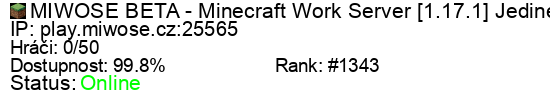 Server status banner