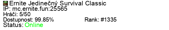 Server status banner
