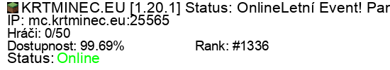 Server status banner