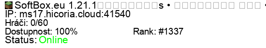 Server status banner