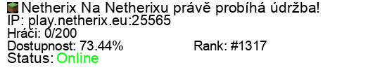 Server status banner