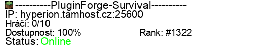 Server status banner