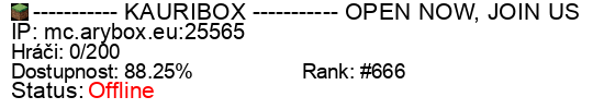Server status banner
