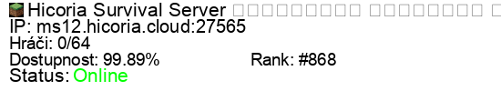 Server status banner