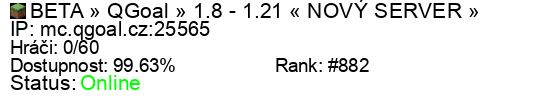 Server status banner