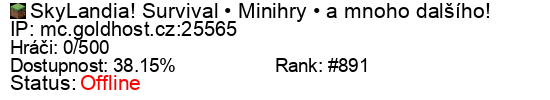 Server status banner