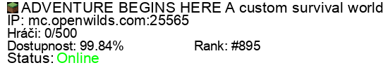 Server status banner
