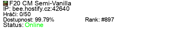 Server status banner