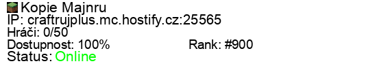Server status banner