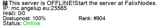 Server status banner