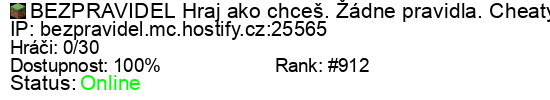 Server status banner