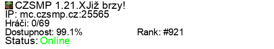 Server status banner