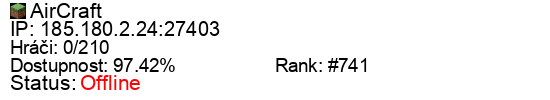 Server status banner