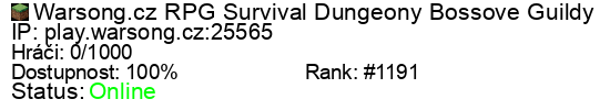 Server status banner