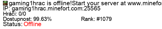 Server status banner