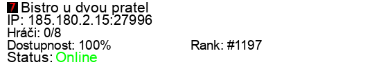 Server status banner
