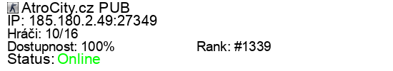 Server status banner