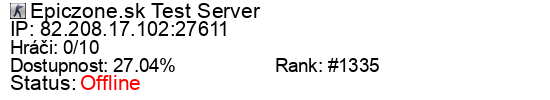 Server status banner