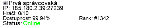 Server status banner