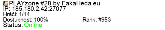 Server status banner