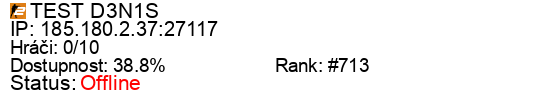 Server status banner