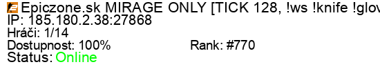 Server status banner