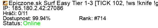 Server status banner
