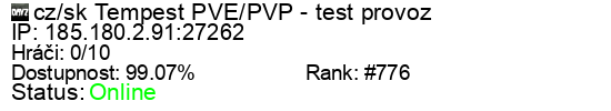 Server status banner