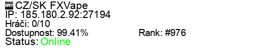 Server status banner