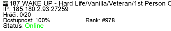 Server status banner